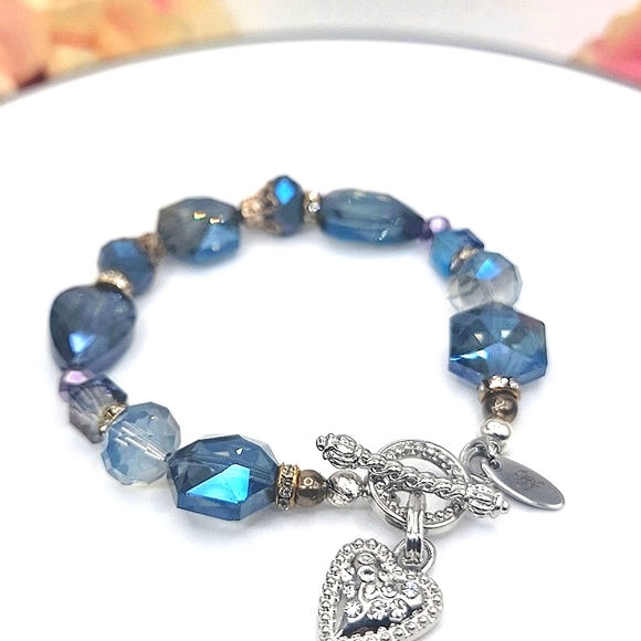 Blue Ice & Jewels Bracelet and Earrings Set - Picture 3 of 14